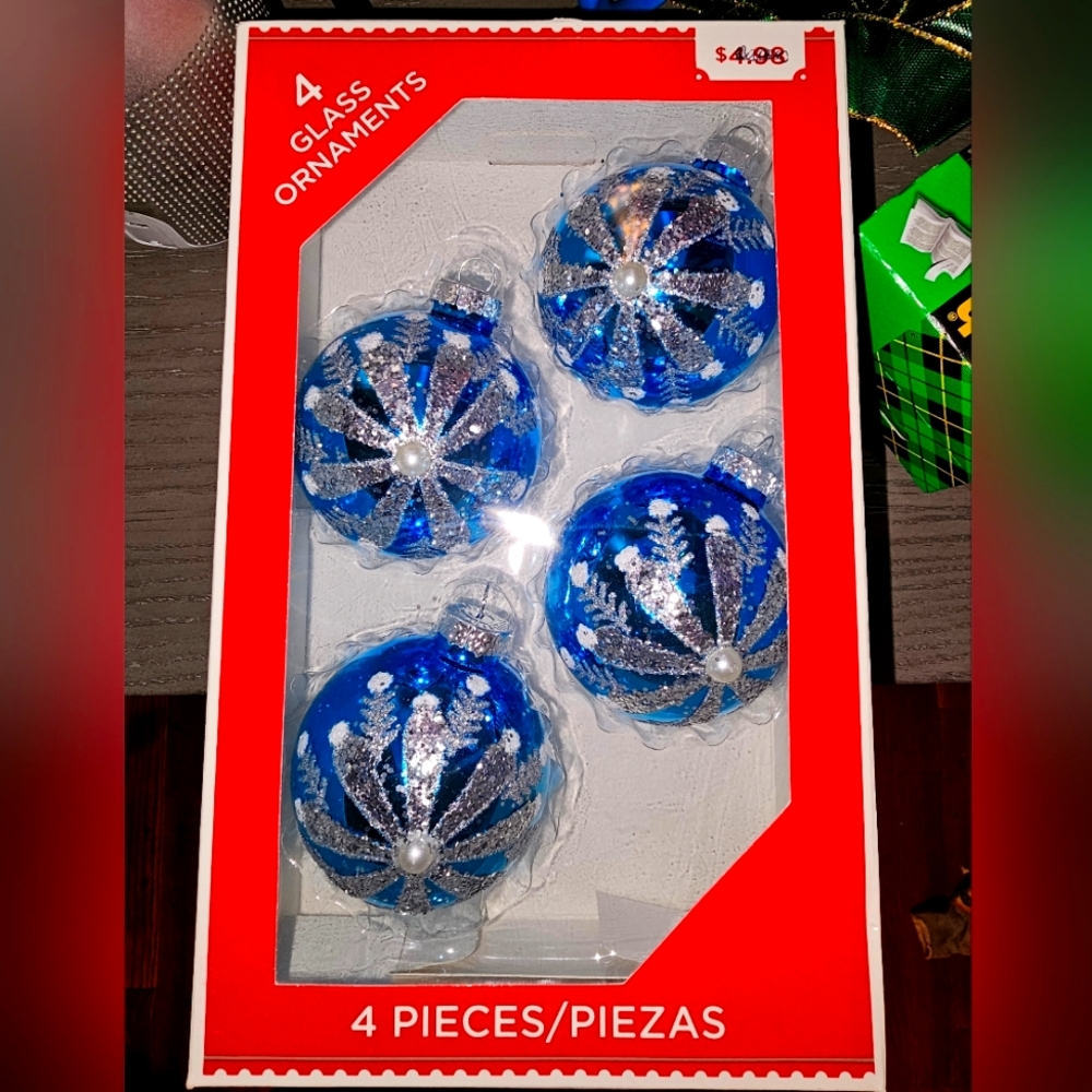 Blue Christmas ornaments